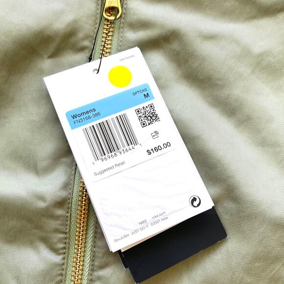 New Nike Women's Reversible Bomber Jacket | Olive Green Size‎ M - Picture 4 of 13